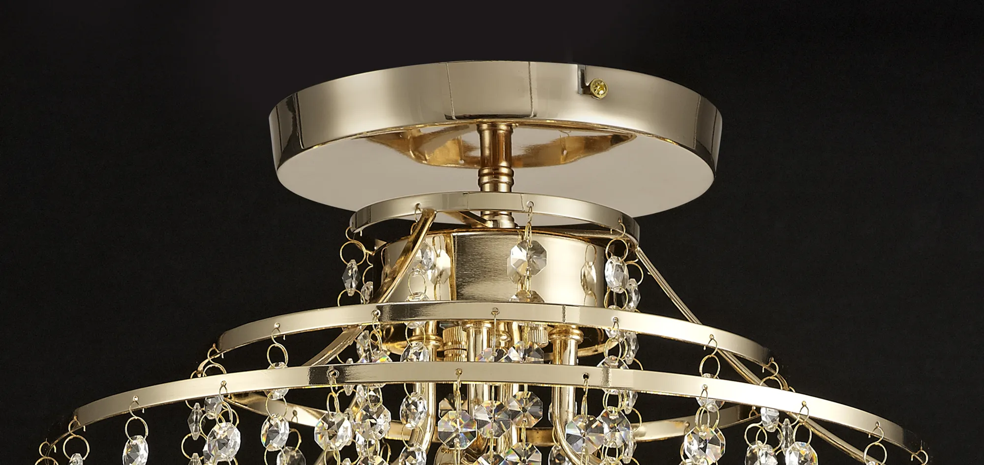 Inina Crystal Ceiling 4 Light French Gold IL32770  Diyas Inina French Gold